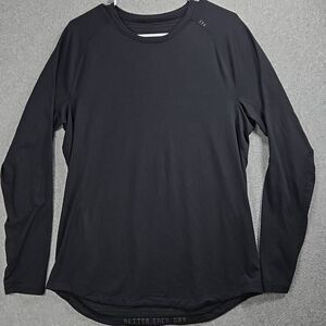 LULULEMON BLACK LICENSE TO TRAIN LONG SLEEVE TEE T-SHIRT TOP MEN'S LARGE
